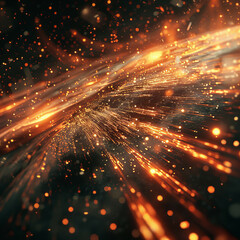 Fototapeta premium Celestial Illuminations Captivating Spacefield Particle Light