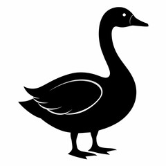 goose silhouette vector illustration