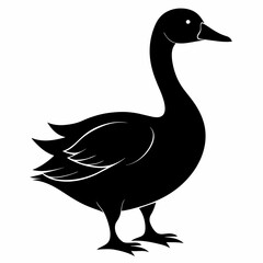goose silhouette vector illustration