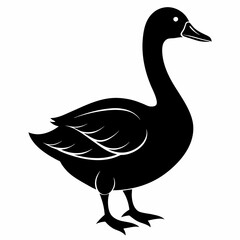 goose silhouette vector illustration