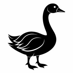 goose silhouette vector illustration