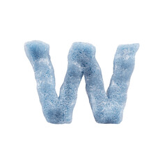 Ice Winter 3D Alphabet PNG Letters