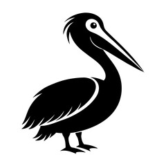 pelican silhouette vector illustration