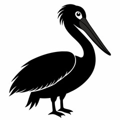 pelican silhouette vector illustration