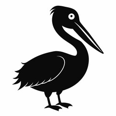 pelican silhouette vector illustration