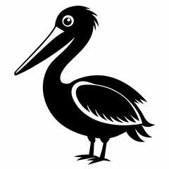 pelican silhouette vector illustration