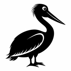 pelican silhouette vector illustration