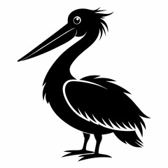 pelican silhouette vector illustration