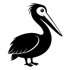 pelican silhouette vector illustration