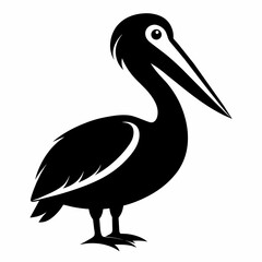 pelican silhouette vector illustration
