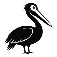 pelican silhouette vector illustration