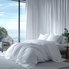 Envision a pristine white bedsheet, so clean and clear it looks brand new 8K , high-resolution, ultra HD,up32K HD