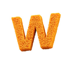 Sponge 3D Alphabet PNG Letters