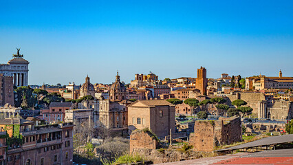 Fototapeta na wymiar Rome in italy wonderfull views antic and modern town in europe