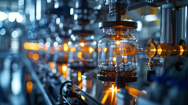 Energetic scene of pneumatics at work, integrated into quality control processes in aerodynamics.