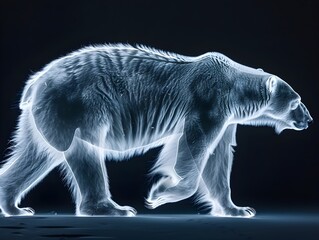 Ghostly Presence:Invisible Polar Bear Prowling the Arctic Wilderness