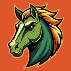 horse head logo vector illustration
