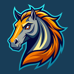 horse head logo vector illustration