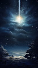 Naklejka premium Blue technology abstract light