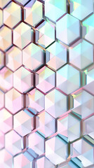Digital hexagon abstract background, pastel colours