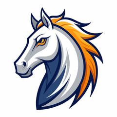 horse head logo vector illustration