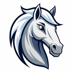 horse head logo vector illustration