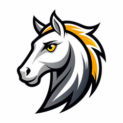 horse head logo vector illustration
