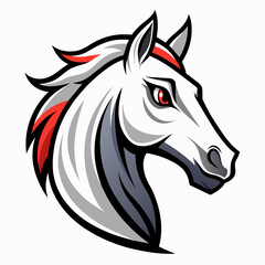 horse head logo vector illustration