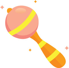 Baby rattle different style icon set. Line, glyph and filled outline colorful version, outline and filled vector sign. Symbol, logo illustration. Vector graphics