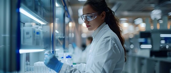 Genetic Editing Researcher Utilizing CRISPRCas Technology. Concept Genetic Editing, CRISPRCas Technology, Biotechnology, Gene Manipulation, Researcher,