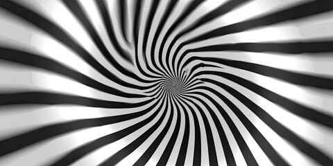 Optical motion illusion vector background. white and black spiral striped pattern move around the center 16k ultra HD resolution