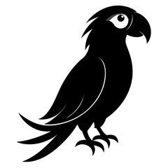 Macaw sillhouette vector illustration