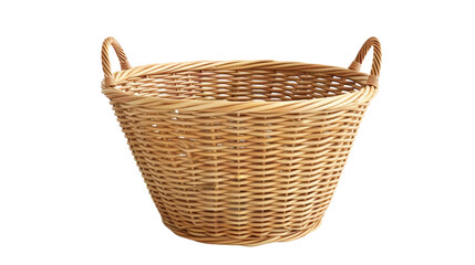 Organized Laundry Basket on transparent background