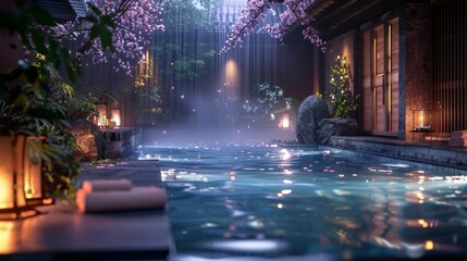 Create an image of a serene spa sanctuary, with softly lit candles and plush robes for guests to unwind in , ultra HD