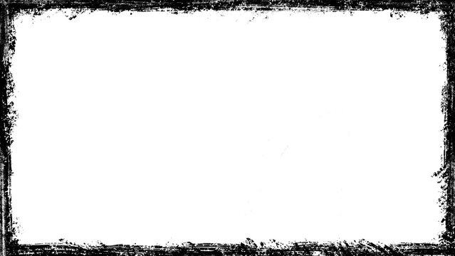 Brush texture frame background on transparent background