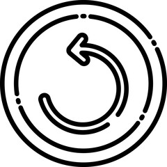 Counterclockwise Circular Arrow Icon