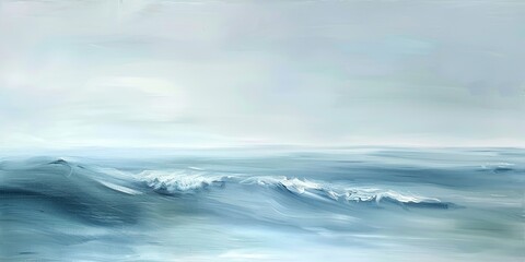 Whispers of the Ocean: Soft Brushstrokes Depicting the Gentle Sea Waves