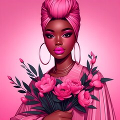 Silent Whispers of Elegance: A Close-Up of Feminine Grace and Powerful Beauty Contrast