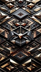 Architectural Symphony: Contrasting Textures and Hues in a Bold Abstract Composition