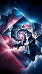 Interstellar Origami: Unfolding the Mysteries of the Universe in Abstract Art