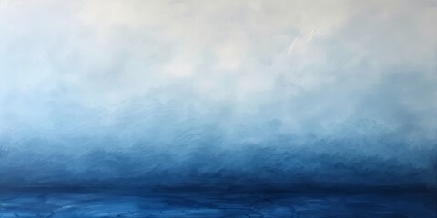 Fototapeta premium Ocean's Embrace: Abstract Blue Seascape with Misty Horizon