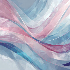 Blue and pink transparent glass-like abstract design background