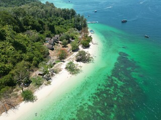 Drone picture at Paradise Beach, Koh Kradan