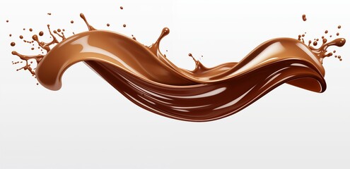 chocolate splash isolated on white background