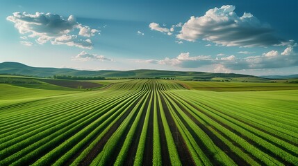 Panoramic views of advanced agricultural landscapes