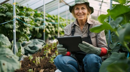 A Gardener with Her Tablet