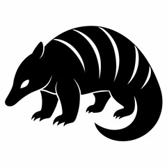 Pangolin silhouette vector icon illustration 
