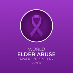 World Elder abuse awareness day is observed every year on June 15.  Its will be raised awareness of Elder abuse.  Banner poster, flyer and background design.