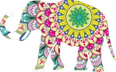 This is simple and vector Elephant Mandala Background and it is editable.
