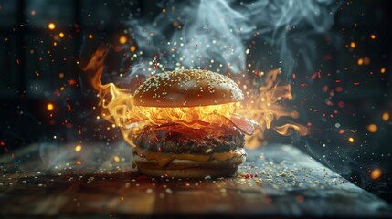 Ignite curiosity with levitation food promotional assets , superrealistic